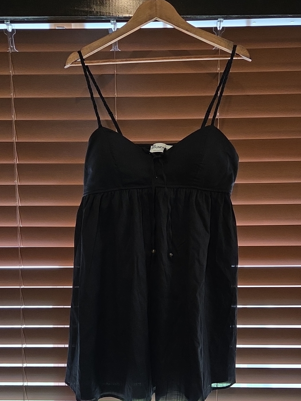 No Boundaries Black Spaghetti Strap Mini Dress